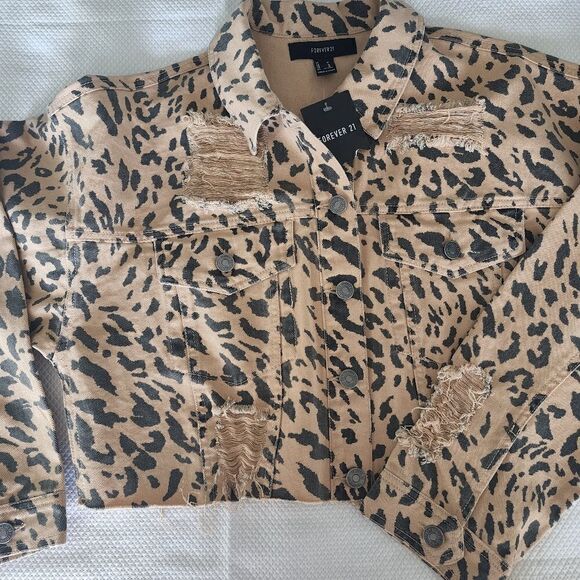 Forever 21 jacket leopard print new with tags - Picture 5 of 16
